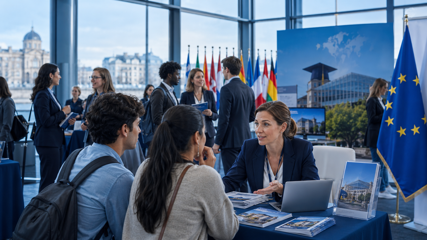 Internationale Studierende wählen Europa