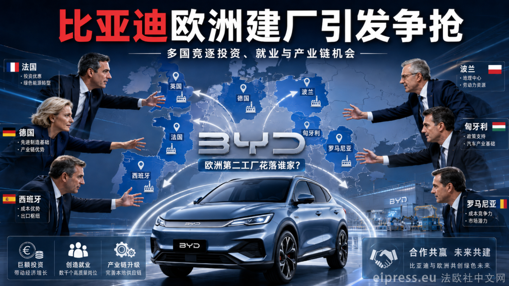 比亚迪欧洲第二工厂引发多国争抢：中国车企加速从“进入欧洲”迈向“扎根欧洲”