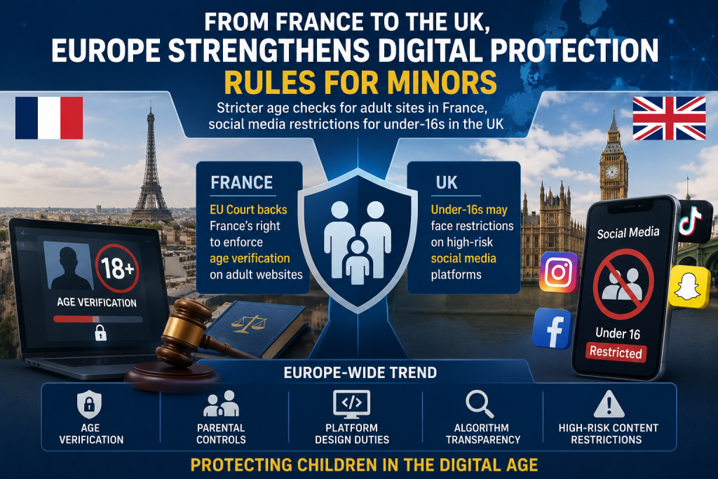 De la France au Royaume-Uni, l’Europe renforce la protection numérique des mineurs