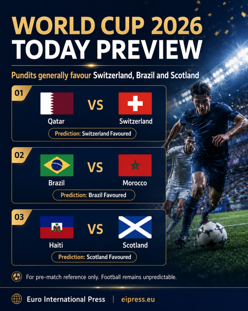World Cup 2026 Today Preview: Brazil vs Morocco, Qatar vs Switzerland and Haiti vs Scotland