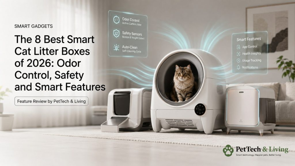 PetTech & Living 宠物科技配图:2026 年 8 款最佳智能猫砂盆:除味、安全与智能功能