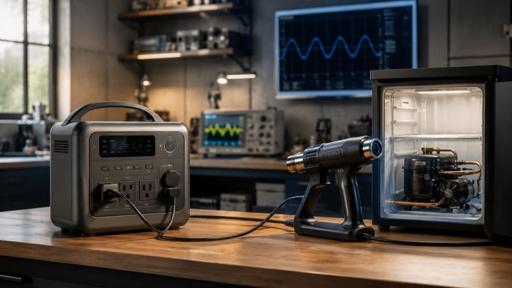 Test d’Onduleurs Pur Sinus: Mesure de la Distortion Harmonique face aux Charges